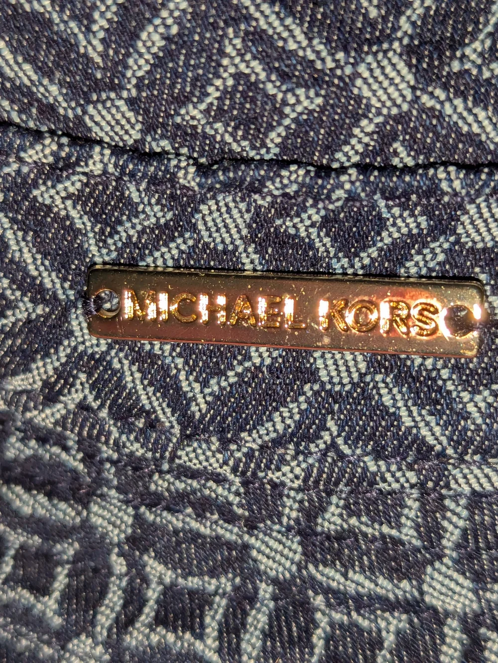 Michael Kors Navy and White Patterned Bucket Hat - Picture 2 of 3